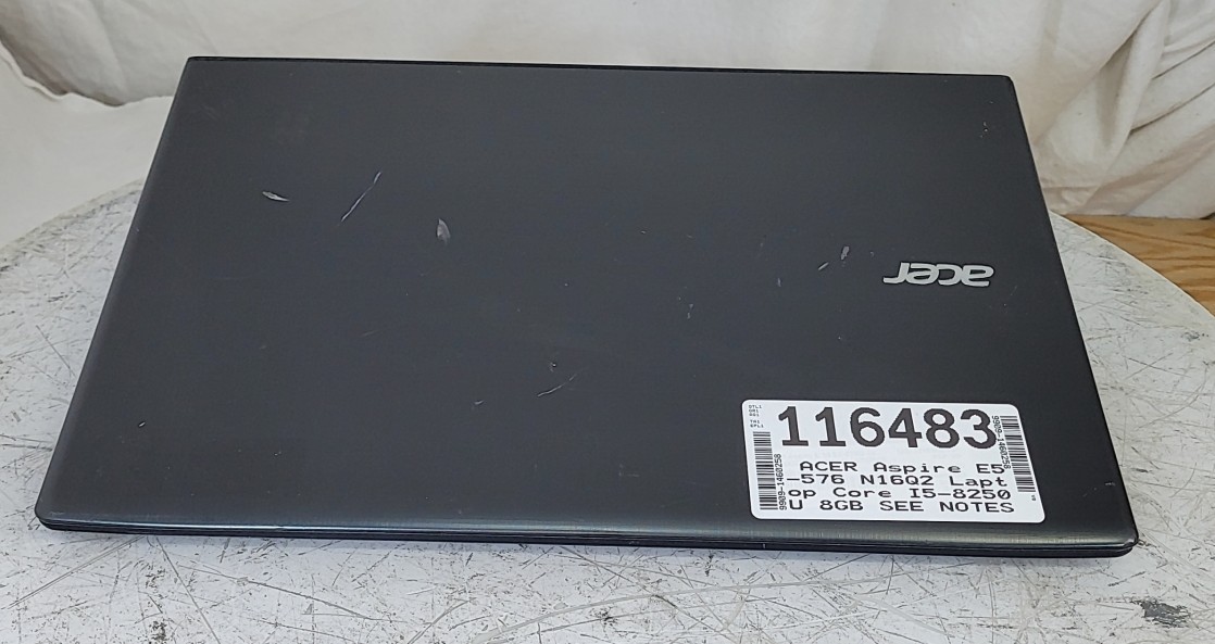 ACER Aspire E5-576 N16Q2 Laptop Core I5-8250U 8GB SEE NOTES