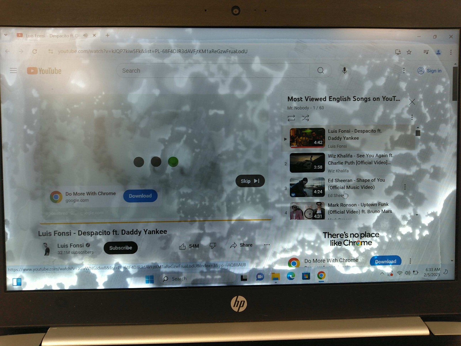 HP ProBook 440 G5 14″ i7-8550u 1.8ghz 8GB RAM NO HDD *parts READ 5CD9129563