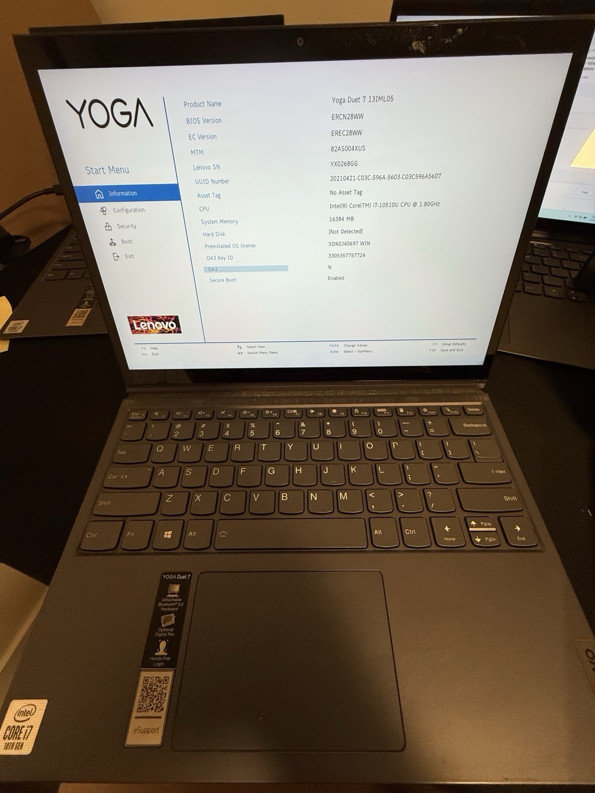 Lot of 3 Lenovo Yoga Duet 7 i7 10th Gen 16GB 512GB SSD Touchscreen w/ Keyboards