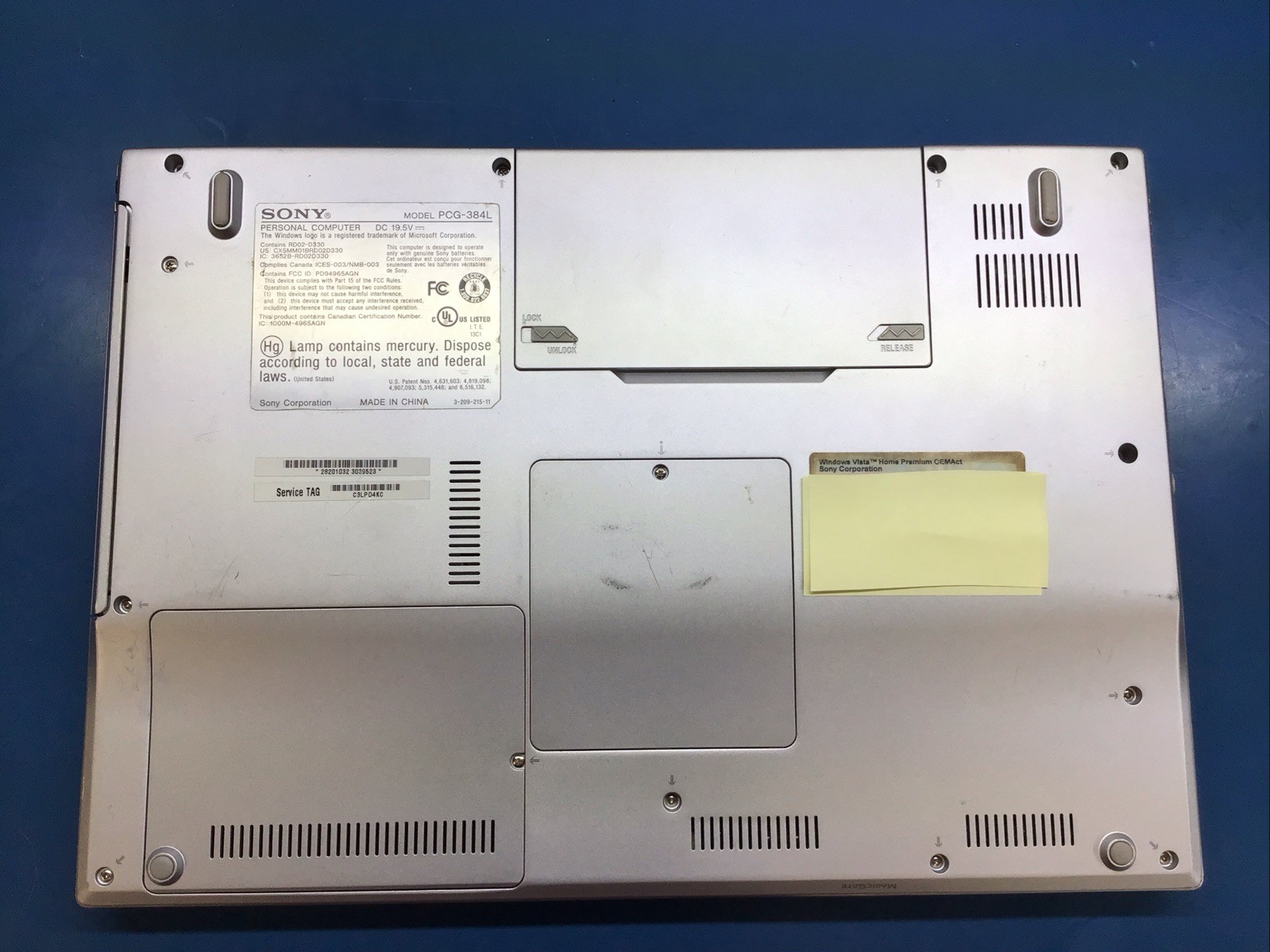 Sony Vaio PCG-384L Laptop 2GB DDR3 (2x1GB), Intel Centrino Duo. NO HDD, *READ*