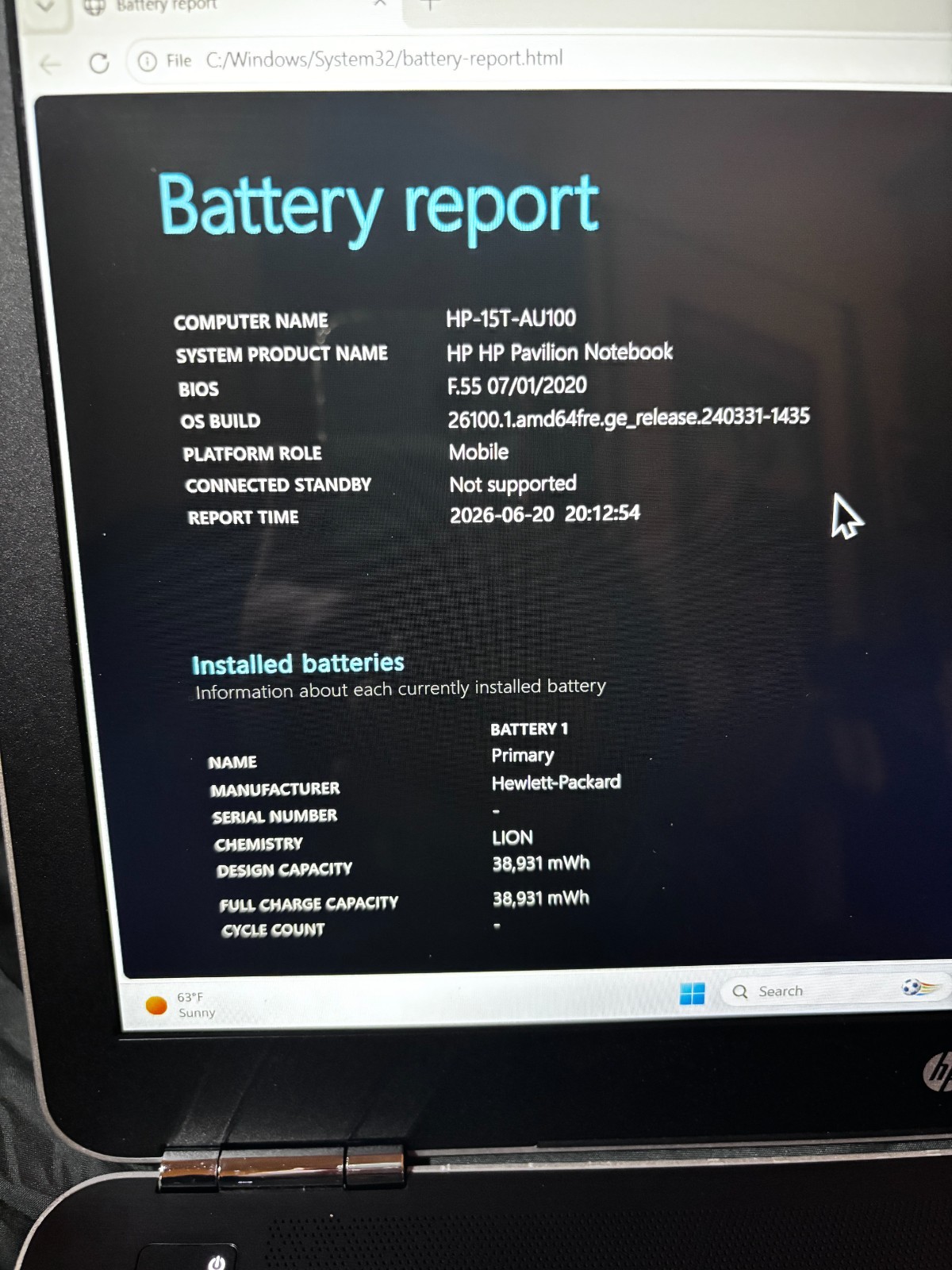 HP 15t-au100 i7 TOUCH 2.7 GHz 500GB+512GBNVME SSD 32GBRam Win11P w/100%🔋&45W AC