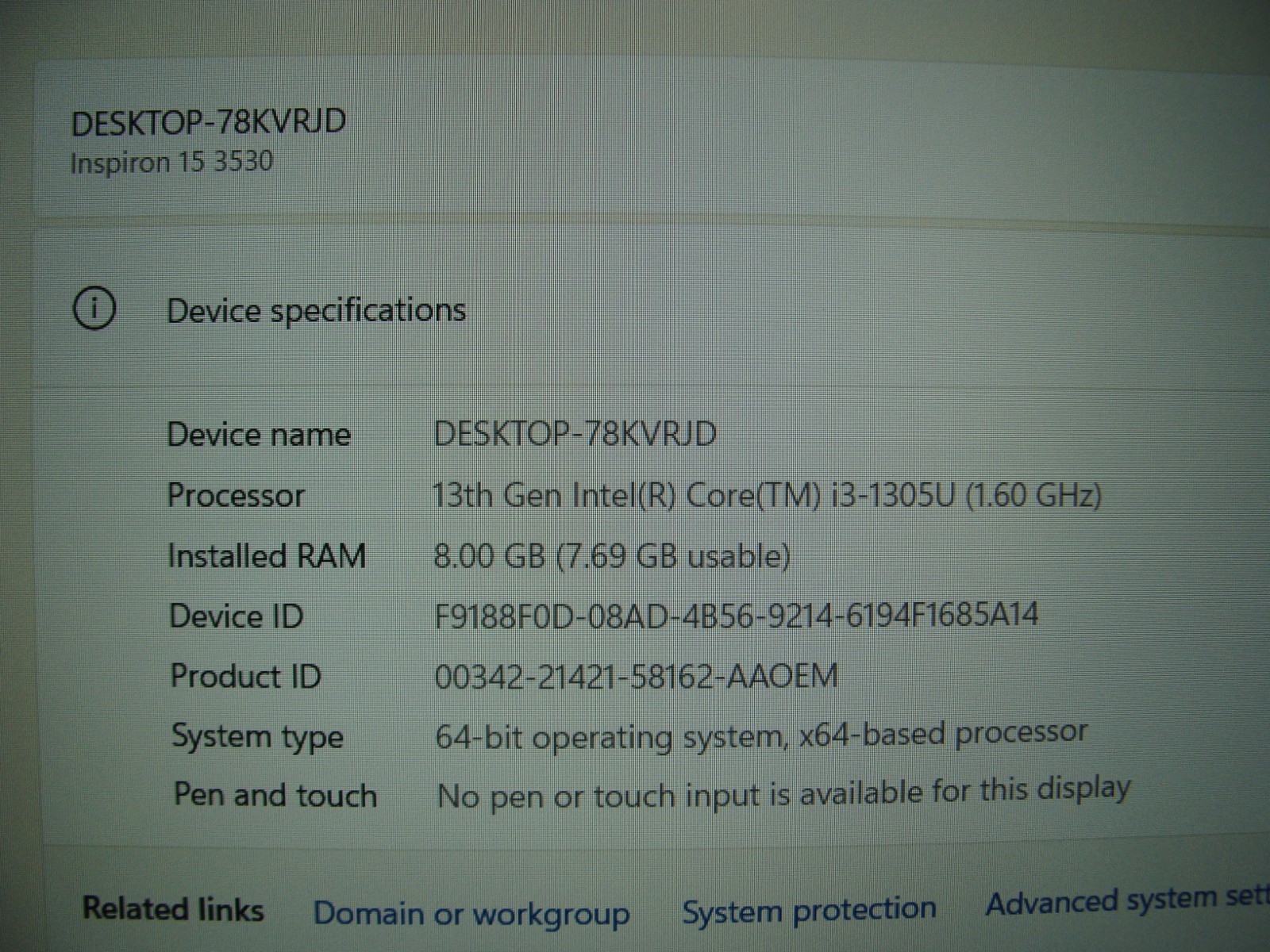 2025 Dell Inspiron 15 3530 15.6″FHD 120hz i3-1305U 1.6GHz 8GB 512GB W11H +PA