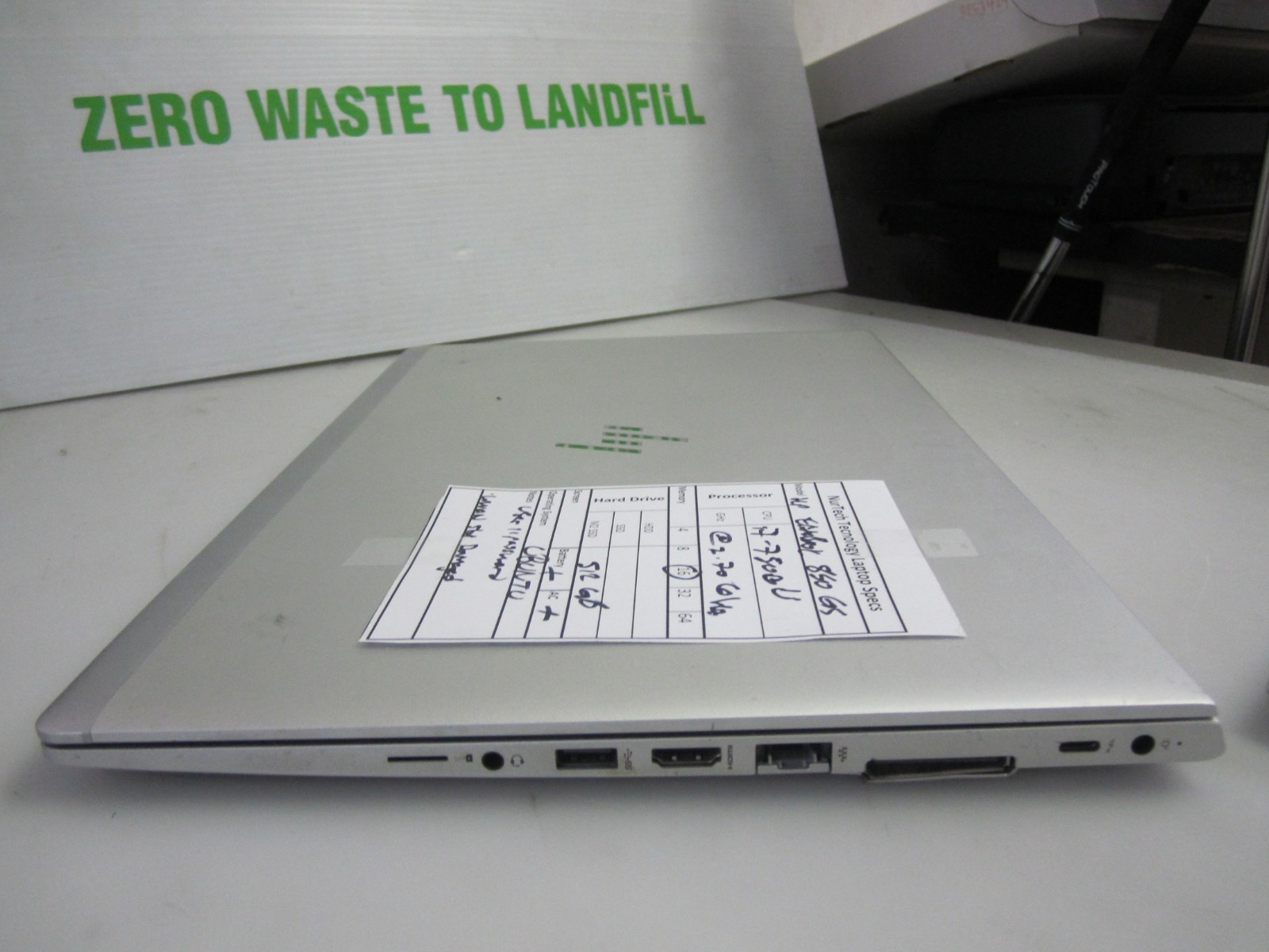 HP EliteBook 850 G5 I7-7500U 2.70GHZ 16GB 512GB M2SSD UBUNTU LAPTOP + AC READ