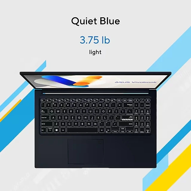 ASUS Vivobook FHD 15.6″ Laptop, Intel Core 5 120U, 16GB RAM, 512 GB SSD, Backlit