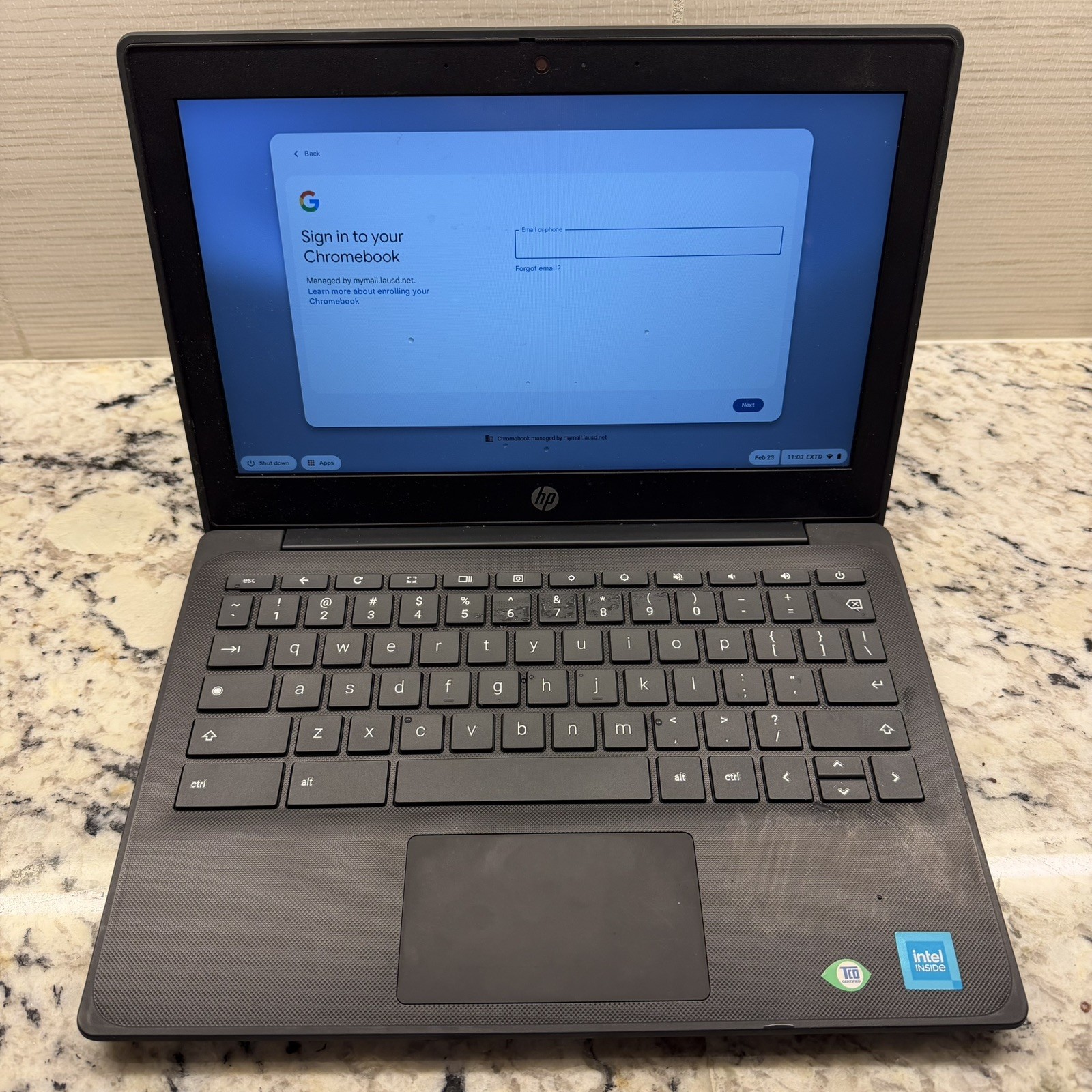 ​HP Chromebook 11A G8 EE – GOOD Condition-Includes Gumdrop Case-FOR PARTS/LOCKED