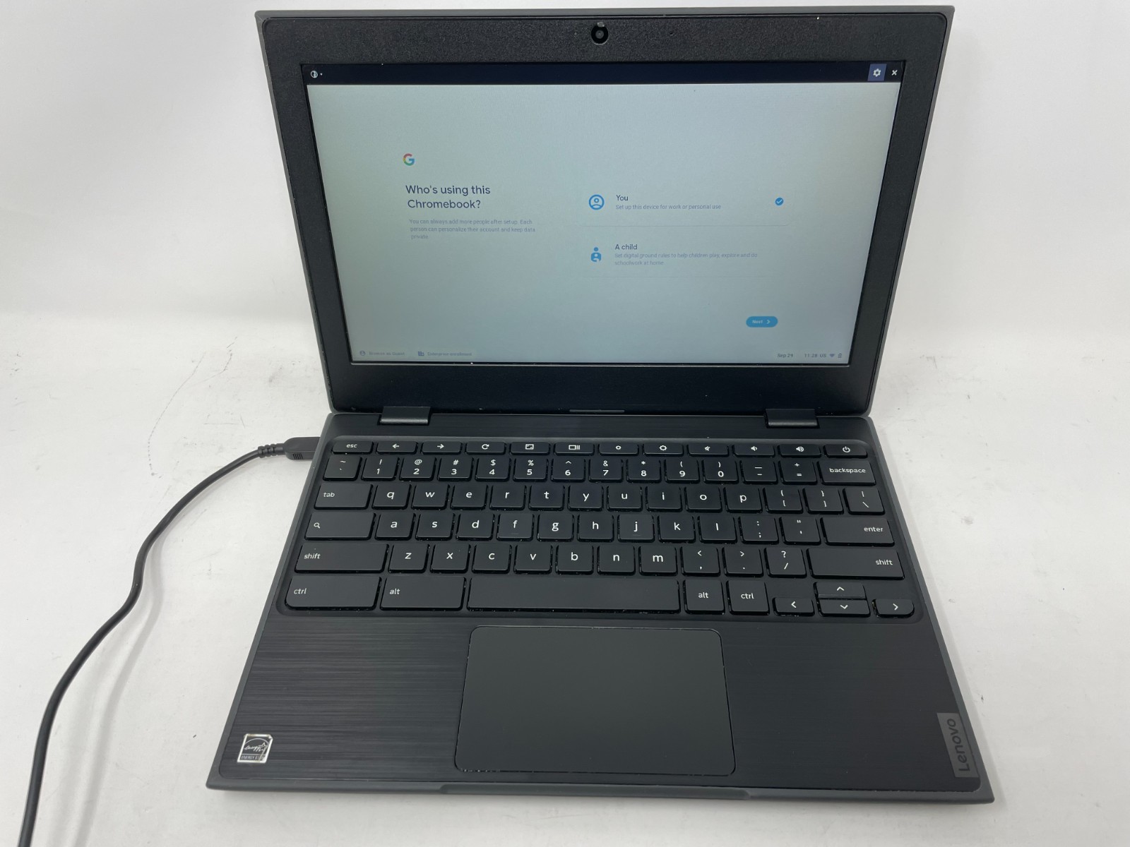 Lenovo Chromebook 100e 2nd Gen 11.6″-4gb-32GB SSD- Black W/Charger