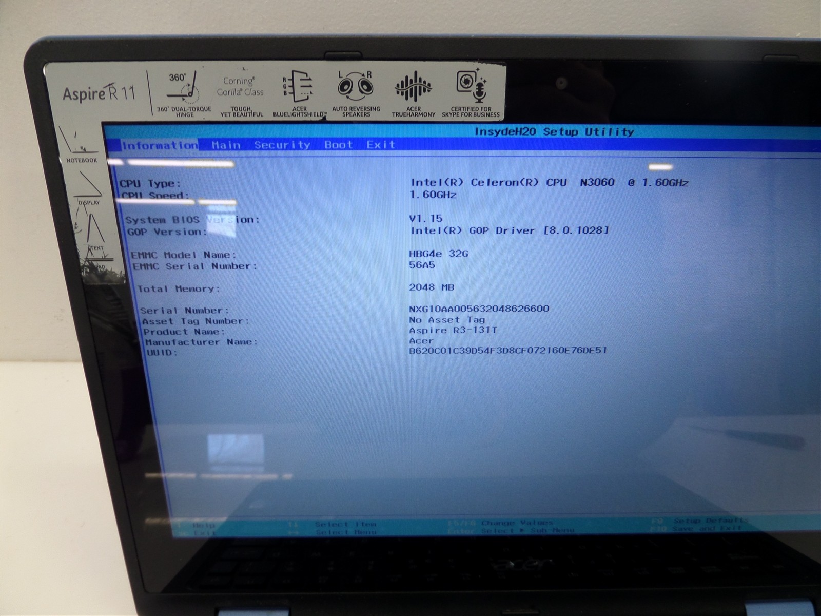 Acer Aspire R3 R3-131T 11.6″ Laptop w/ N3060 1.6GHz CPU 2GB RAM 32GB eMMC Win10