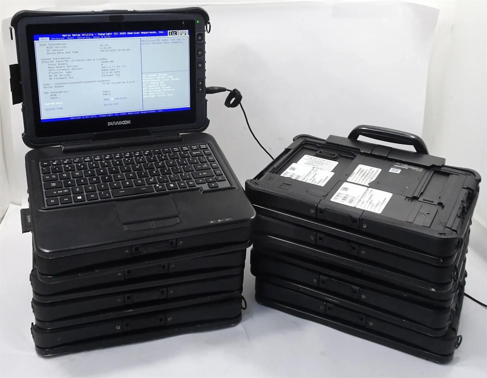 Lot of 10 DURABOOK U11i Rugged 11.6″ Core i5-10210Y 1.00GHz 16GB – No SSD