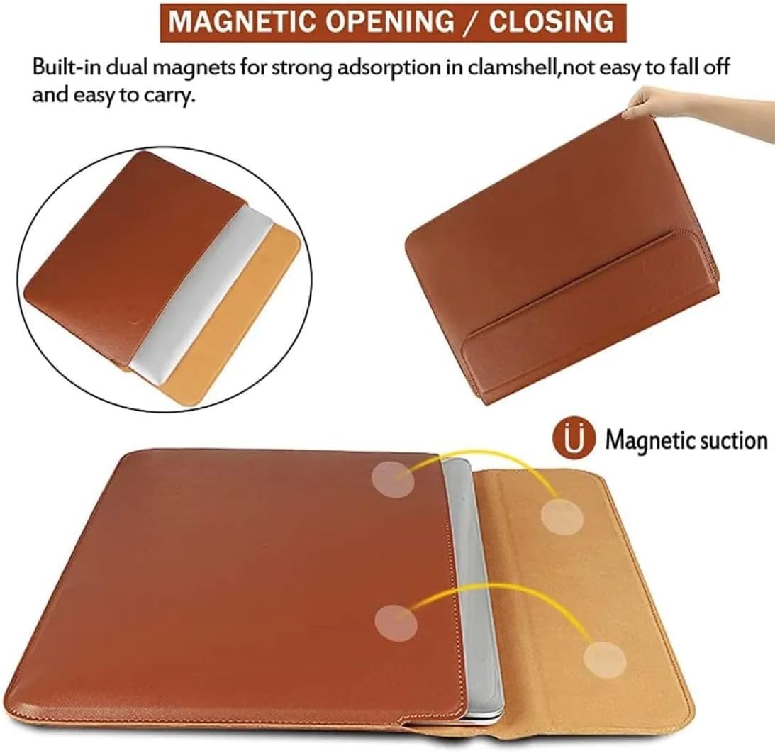Brown Laptop Sleeve 11-13.3 Inch ONLY MacBook Air 13.3″ Pro Dell XPS 13 HP Elite