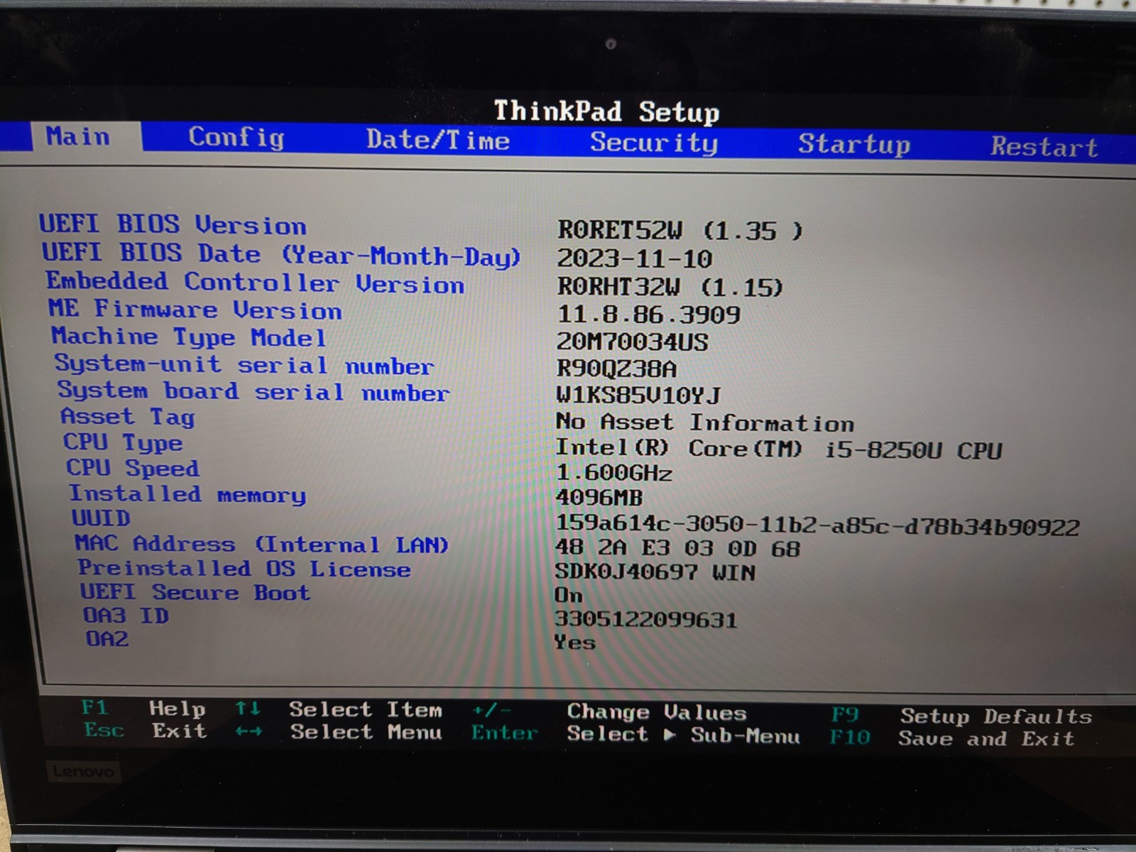 Lenovo ThinkPad L380 Yoga 13.3″ FHD I5-8250U 4GB RAM No OS/SSD