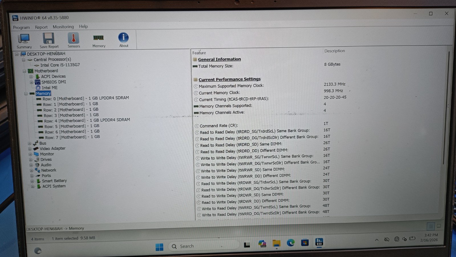 Dell Latitude 3320 13.3″Intel Core i5-1135G7 8GB WIN 10 LIC NO HDD NO A/C TESTED