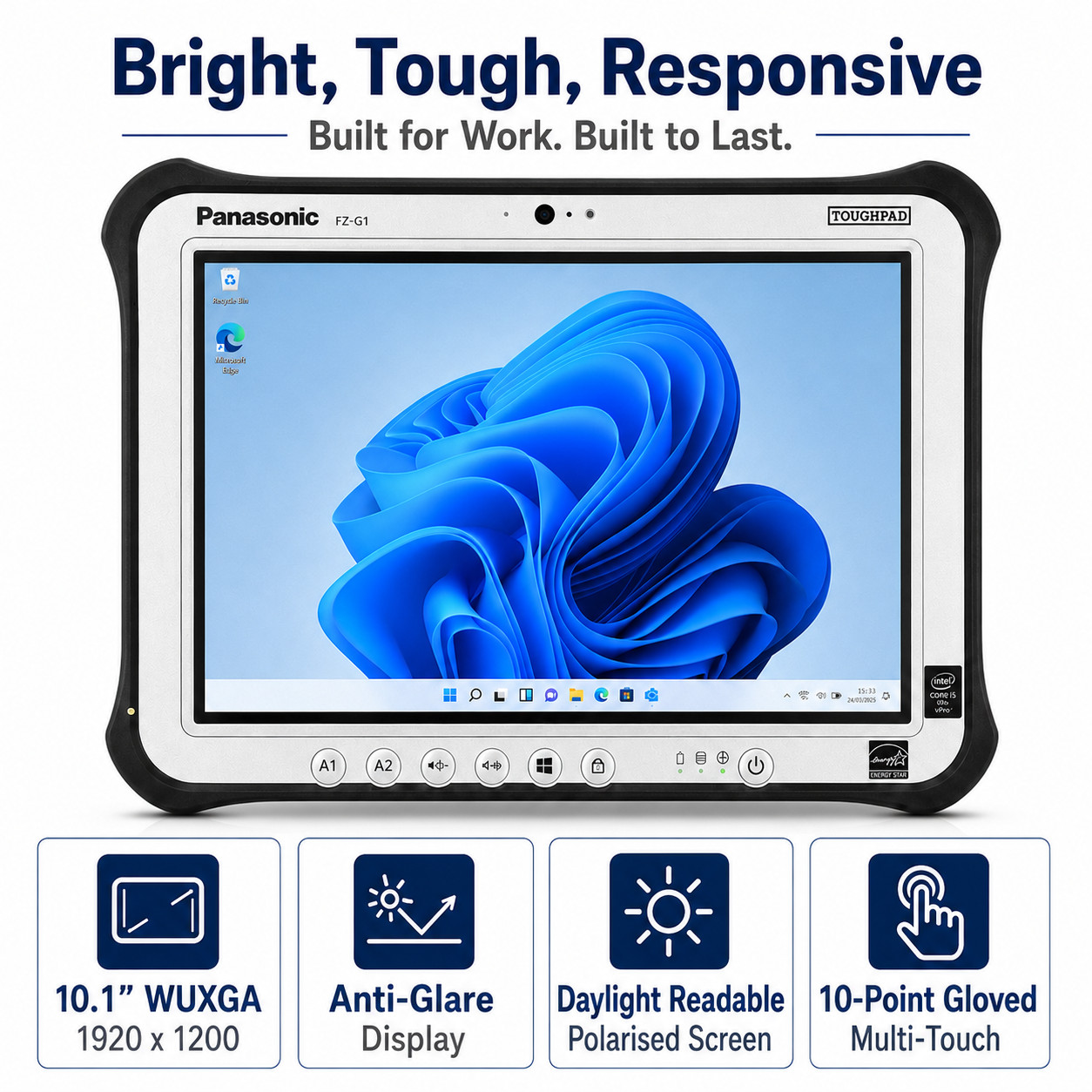 PANASONIC TOUGHPAD FZ-G1 i5 5th GEN 8GB LAN RJ45 Diagnostic Tablet Win 11 MK3