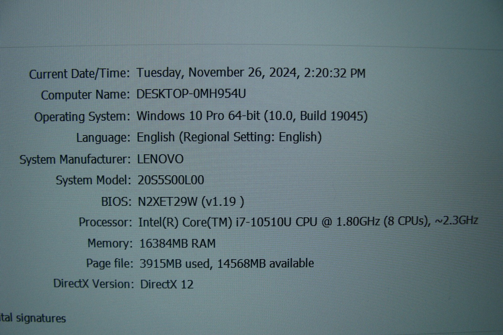 Lenovo ThinkPad P14s Gen 1 Laptop 14″FHD core i7-10510U 16GB 512GB P520 Win10Pro