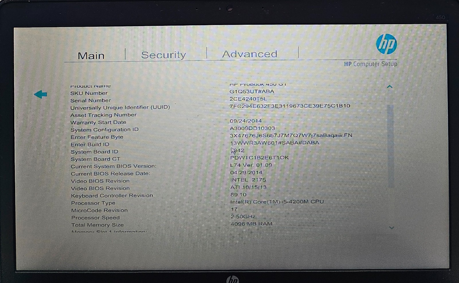 HP ProBook 450 G1 15.6″ Laptop Intel Core i5-4200M 4GB Ram NO HD/OS (FL)