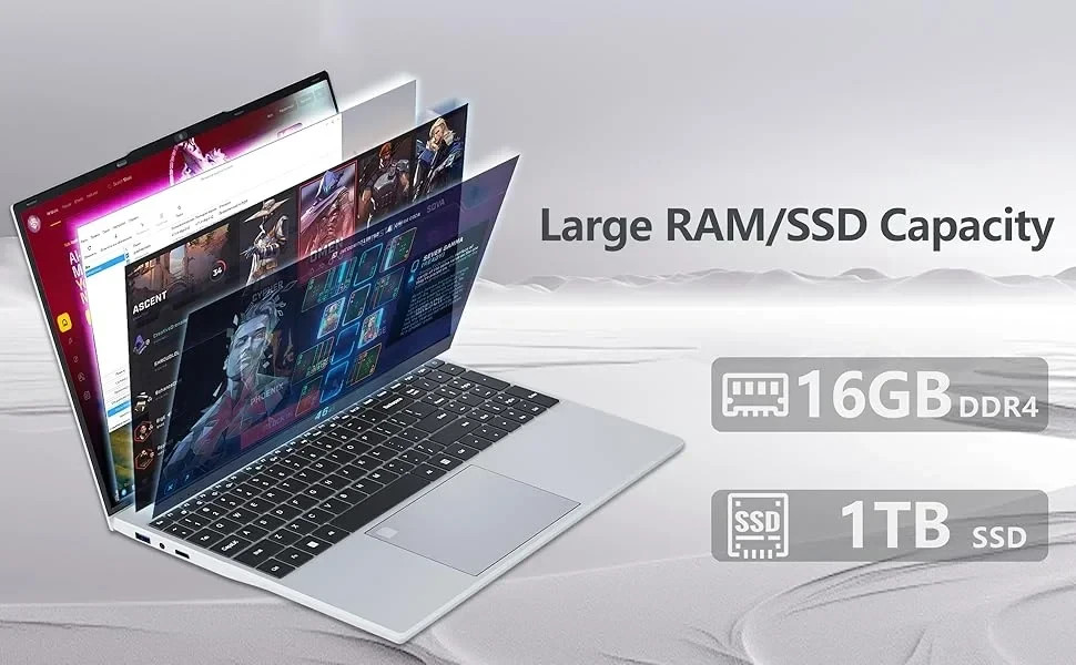 15.6″ Intel Core i9-9900U/10980HK 16GB RAM 1-2TB SSD Backlight Gaming Laptop