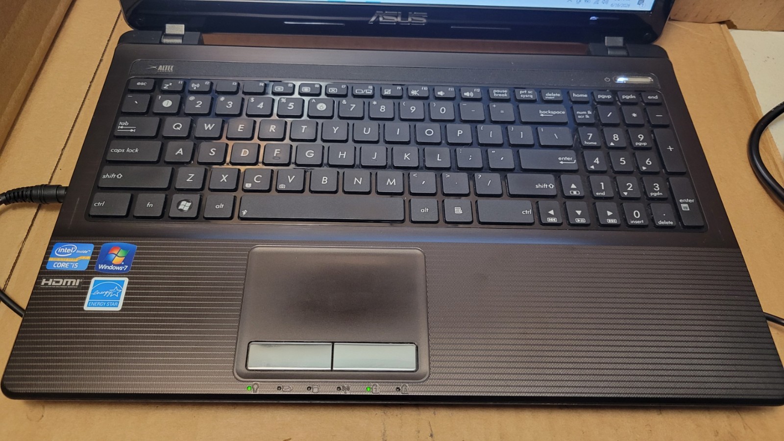 Asus K53E Laptop | Intel Core i5-2450M 2.5GHz | 4GB Ram | 500GB HDD | Win 10