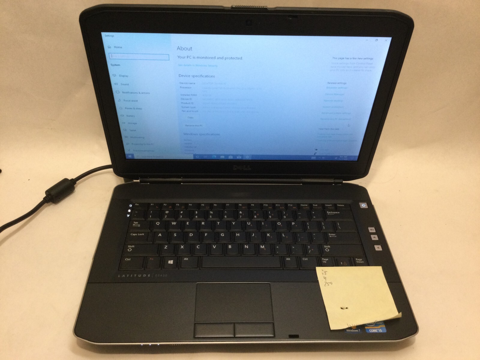 Dell Latitude E5430 / Intel Core i5-3340M / Win 10 Home / C-GRADE W/ ADAPTER!