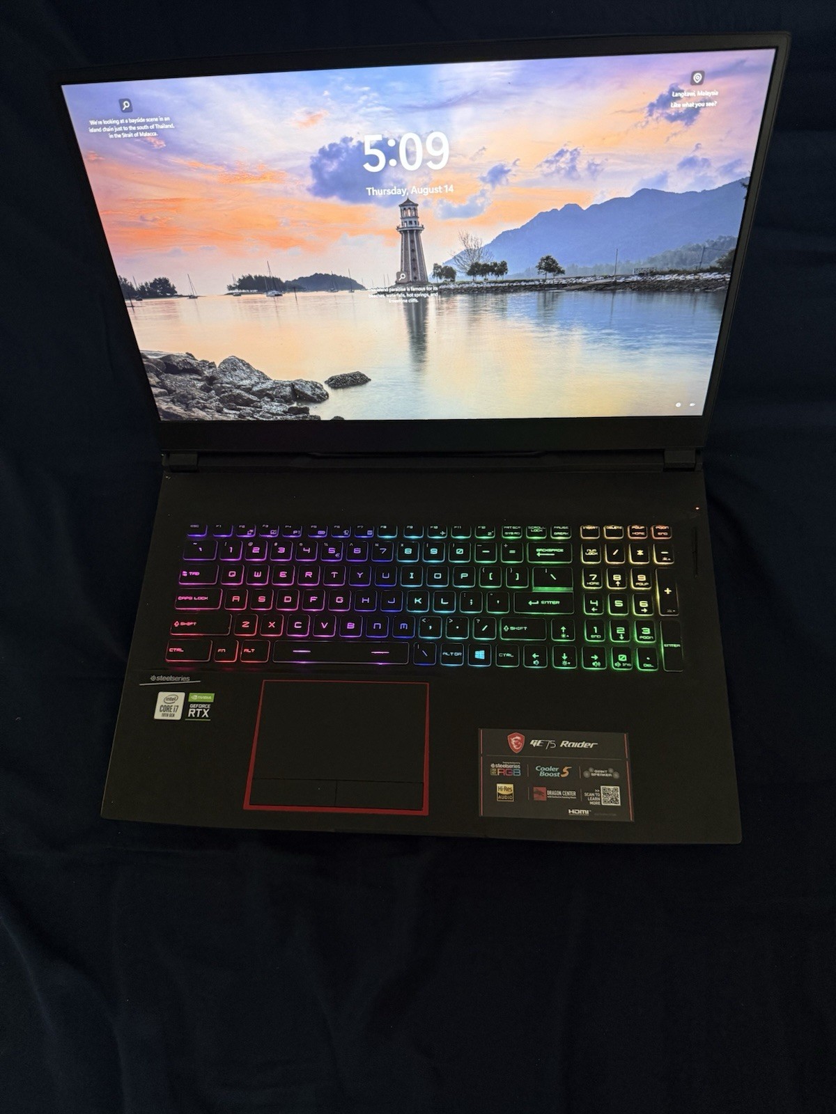 MSI GE 75 Raider 15.6″ (512GB SSD, Intel Core i7-10750H, 2.60GHz, 16GB RAM, 2070
