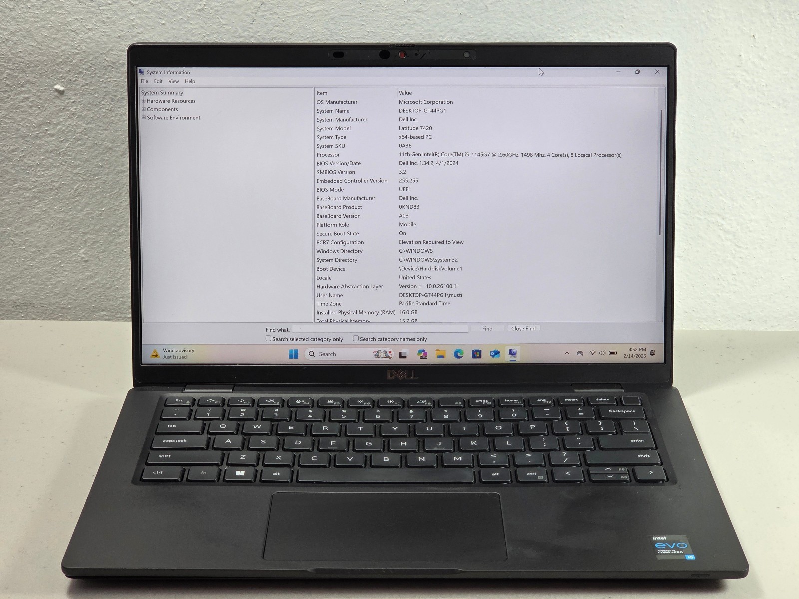 Dell Latitude 7420 14″ Intel Core i5-1145G7 2.60GHz 16GB RAM 512GB SSD Laptop