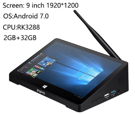 Intel Celeron N4020 9″ 1920*1200 Win10/Android 7/ Linux All-in-One PC & Tablet