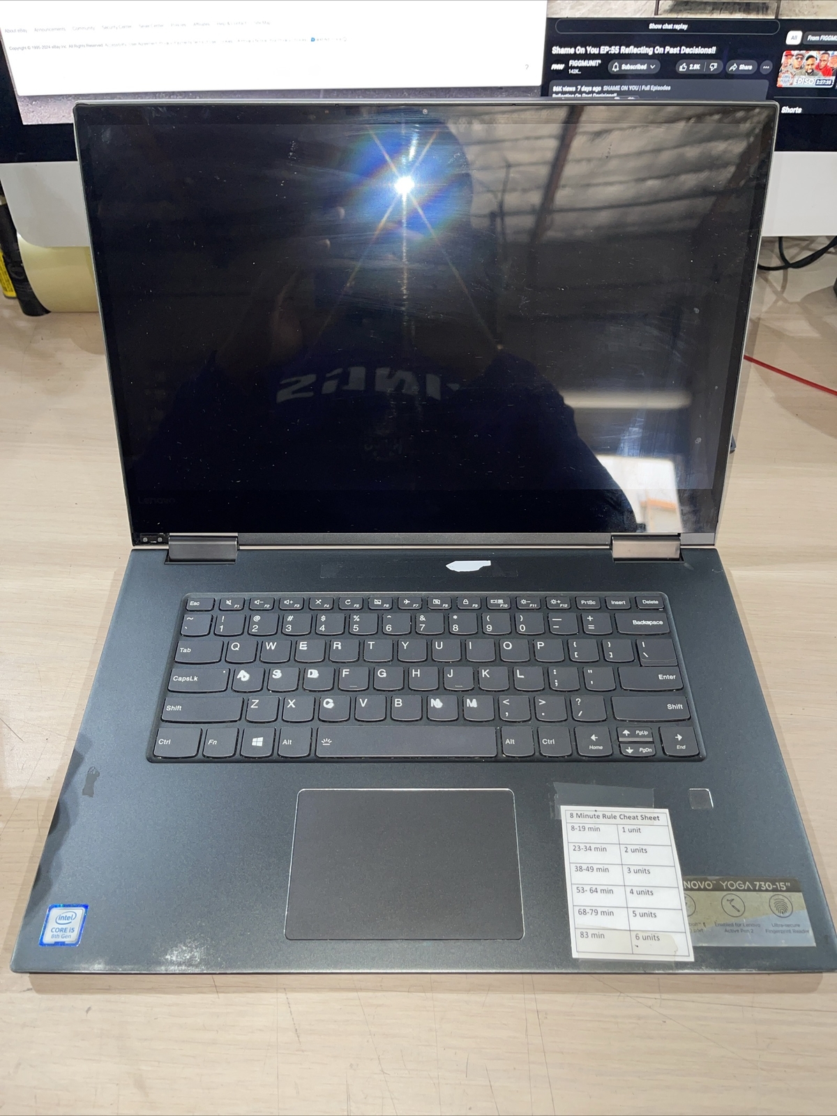 Lenovo Yoga 730 15IKB i5-8250U 1.60GHZ 8GB RAM NO HD