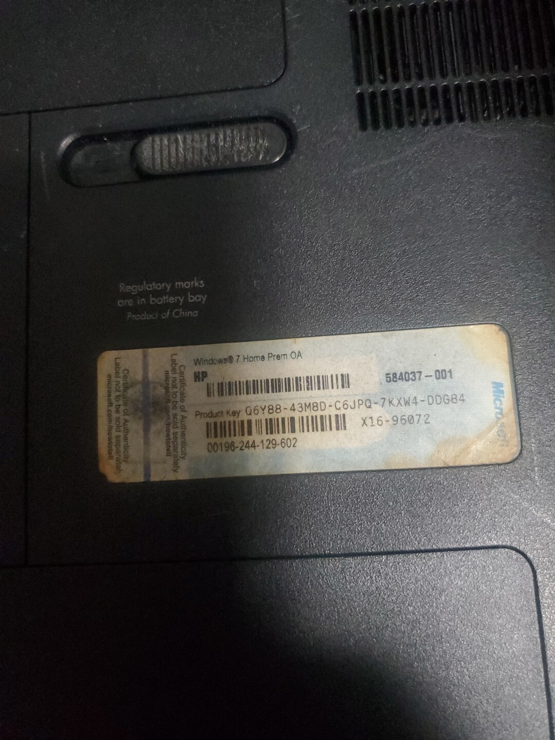 Compaq Presario CQ57 Laptop AMD E300 8GB DDR3 300gb HDD Windows 7