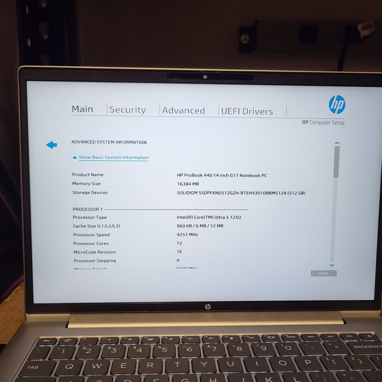 Scratched LCD HP ProBook 440 G11 Laptop Intel Ultra 5 125U 4.3GHz 16GB 512GB SSD