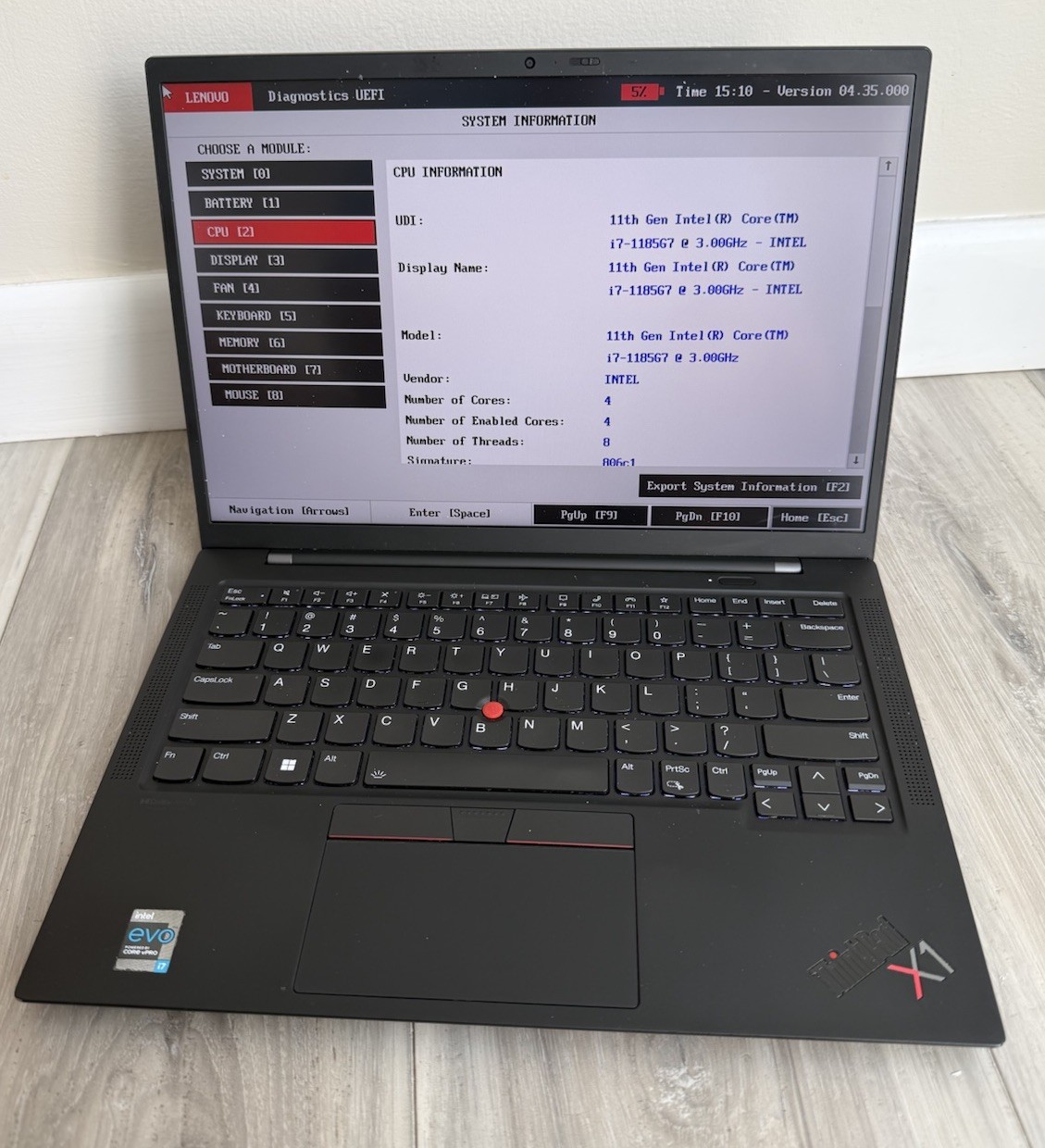 Lenovo ThinkPad X1 Carbon Gen 9 Intel i7-1185G7 32GB RAM NO SSD NO OS BAD USB-C