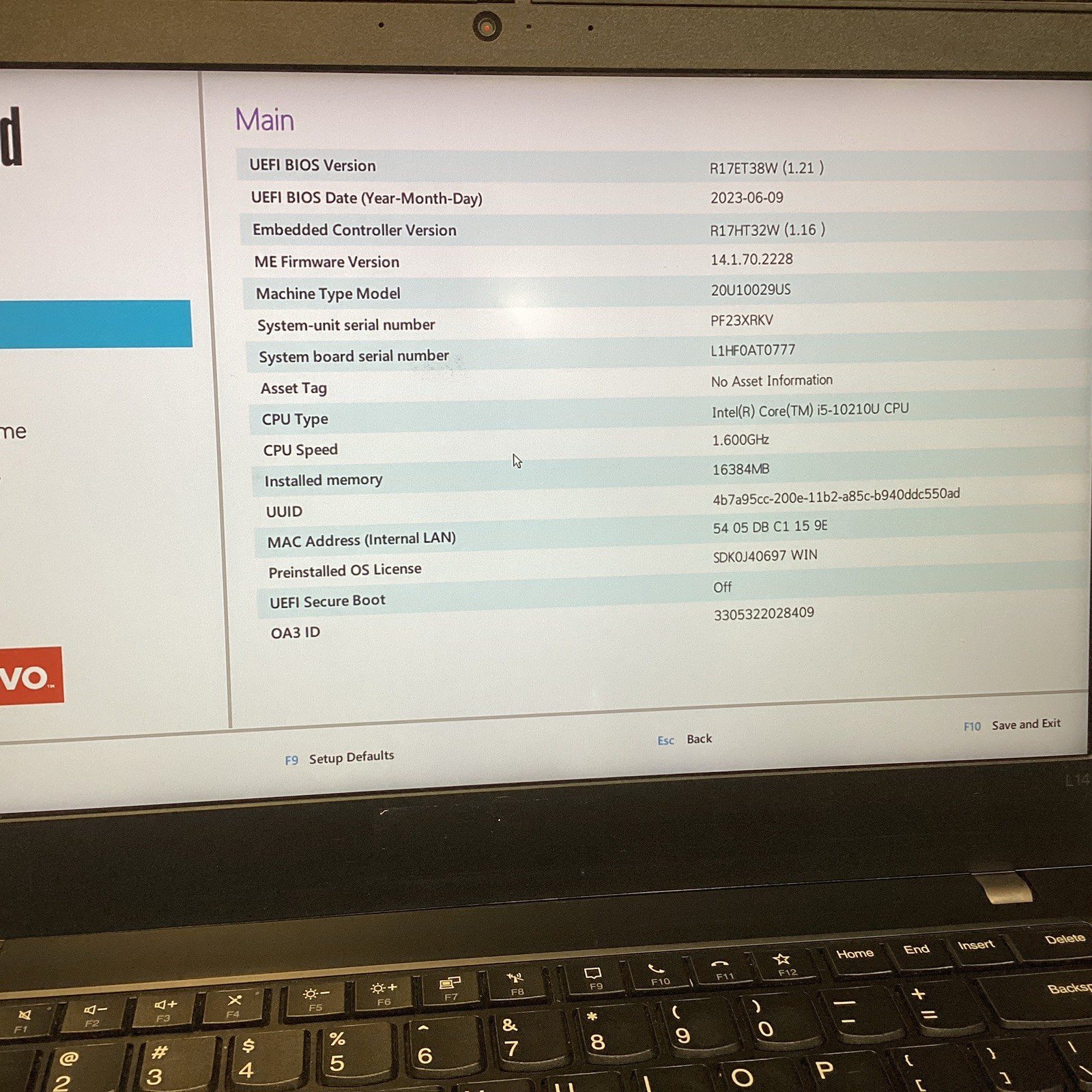 Lot 2 Lenovo ThinkPad L14 Gen 1 14″ i5-10210U 1.6GHz 16GB RAM 256GB SSD NO OS