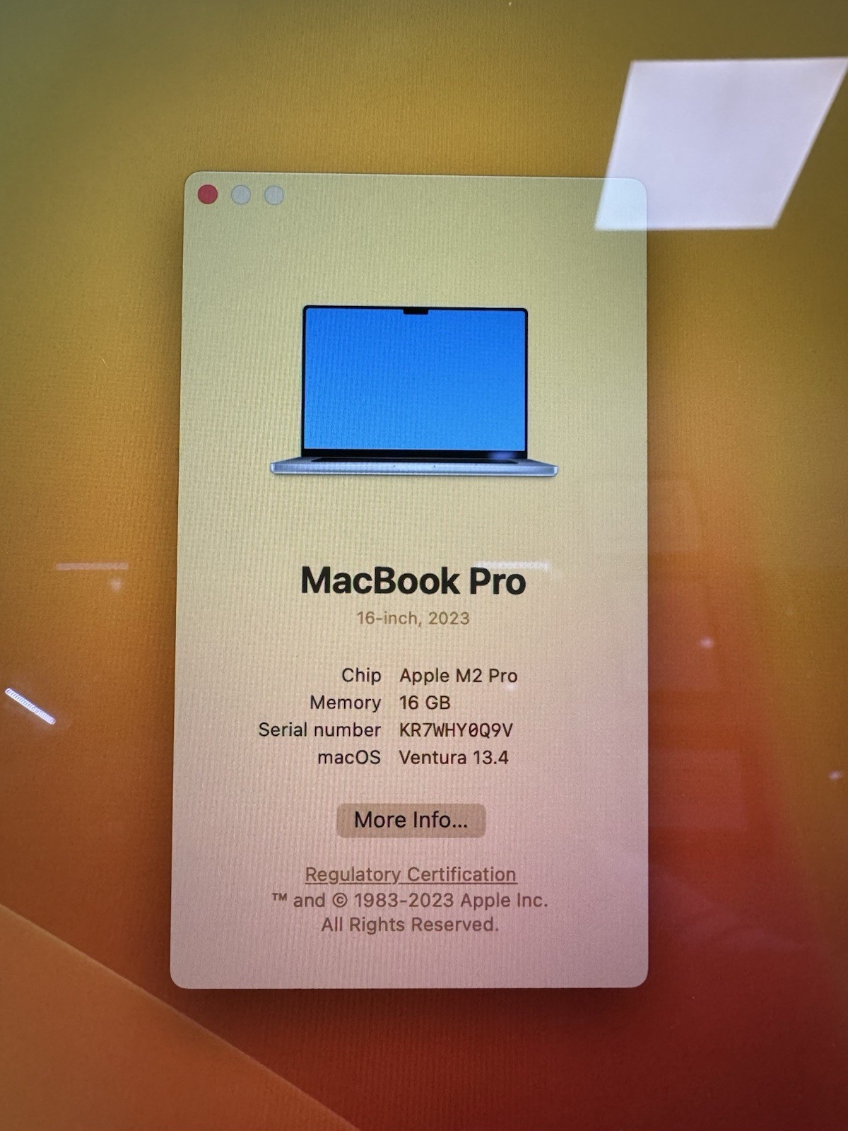 Apple MacBook Pro M2 Pro 16″ 16GB 512 GB Silver A2780 2 Cycle Counts! 100% Batt