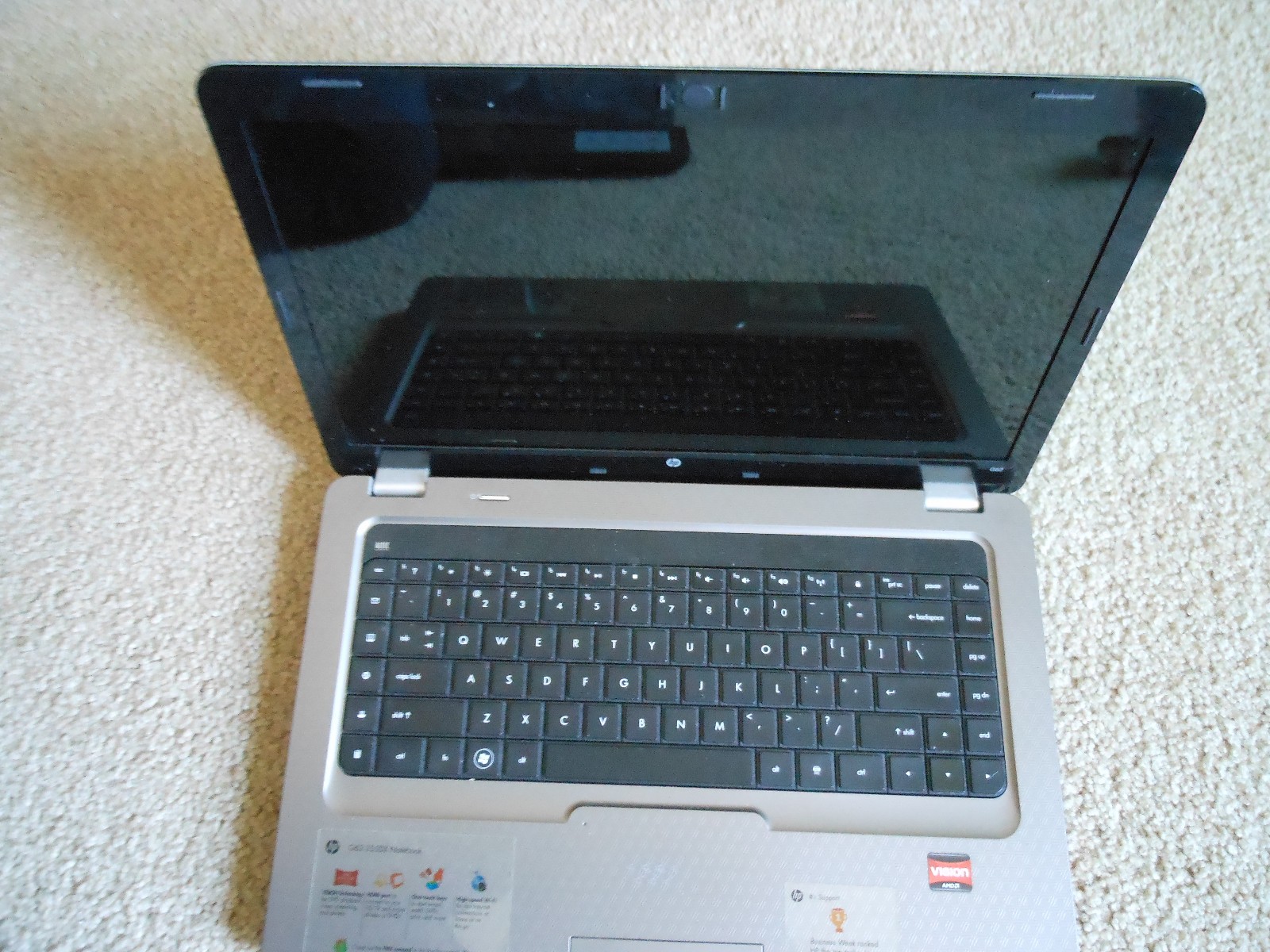 LOT OF 2 – HP G62 AMD Athlon II Dual-core 2.20MHz 4GB HDD WINDOWS 10”