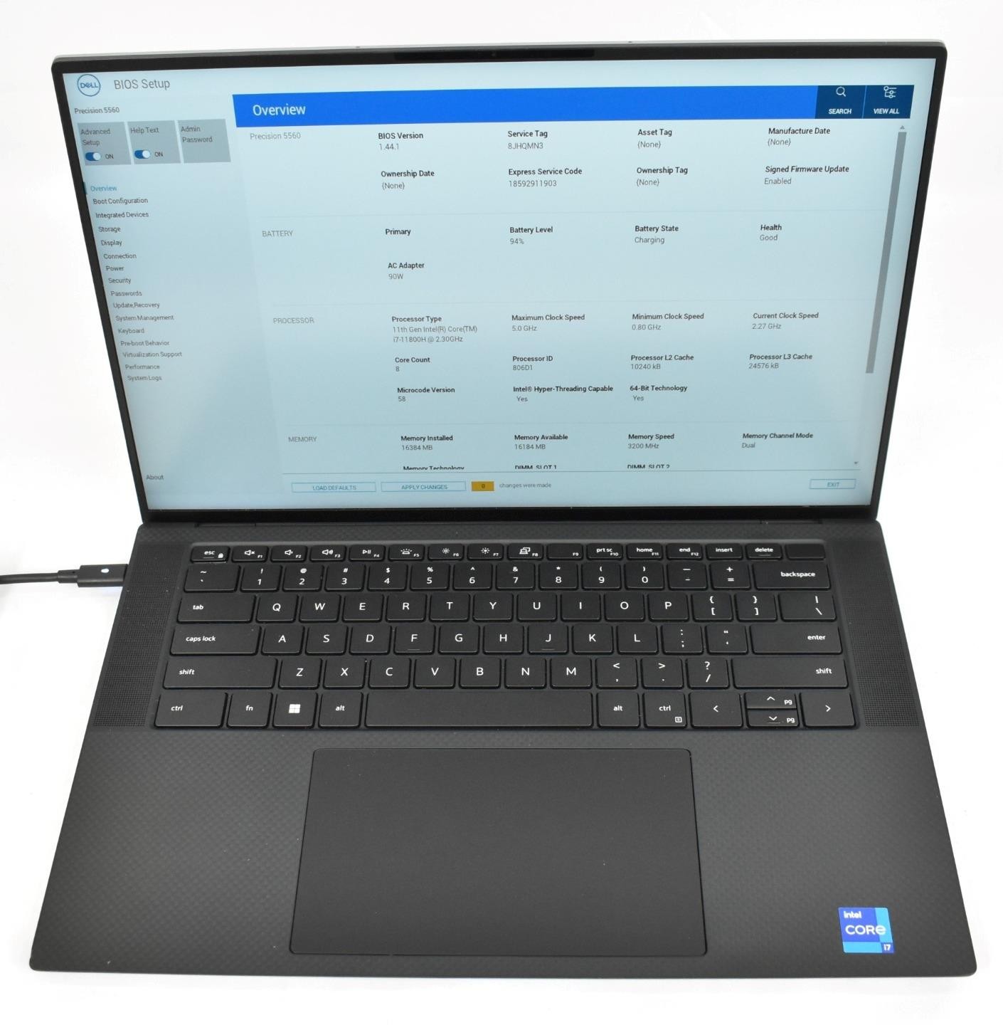 Dell Precision 5560 i7-11800H 2.3GHz 16GB 256GB SSD No OS 15.6″ *See Details*