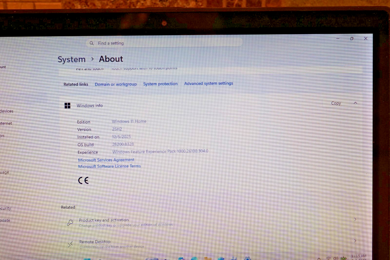 Active 25H2 WIN11 Home Touchscreen Toshiba E45t @2.30GHz,8GB RAM,750GB HDD