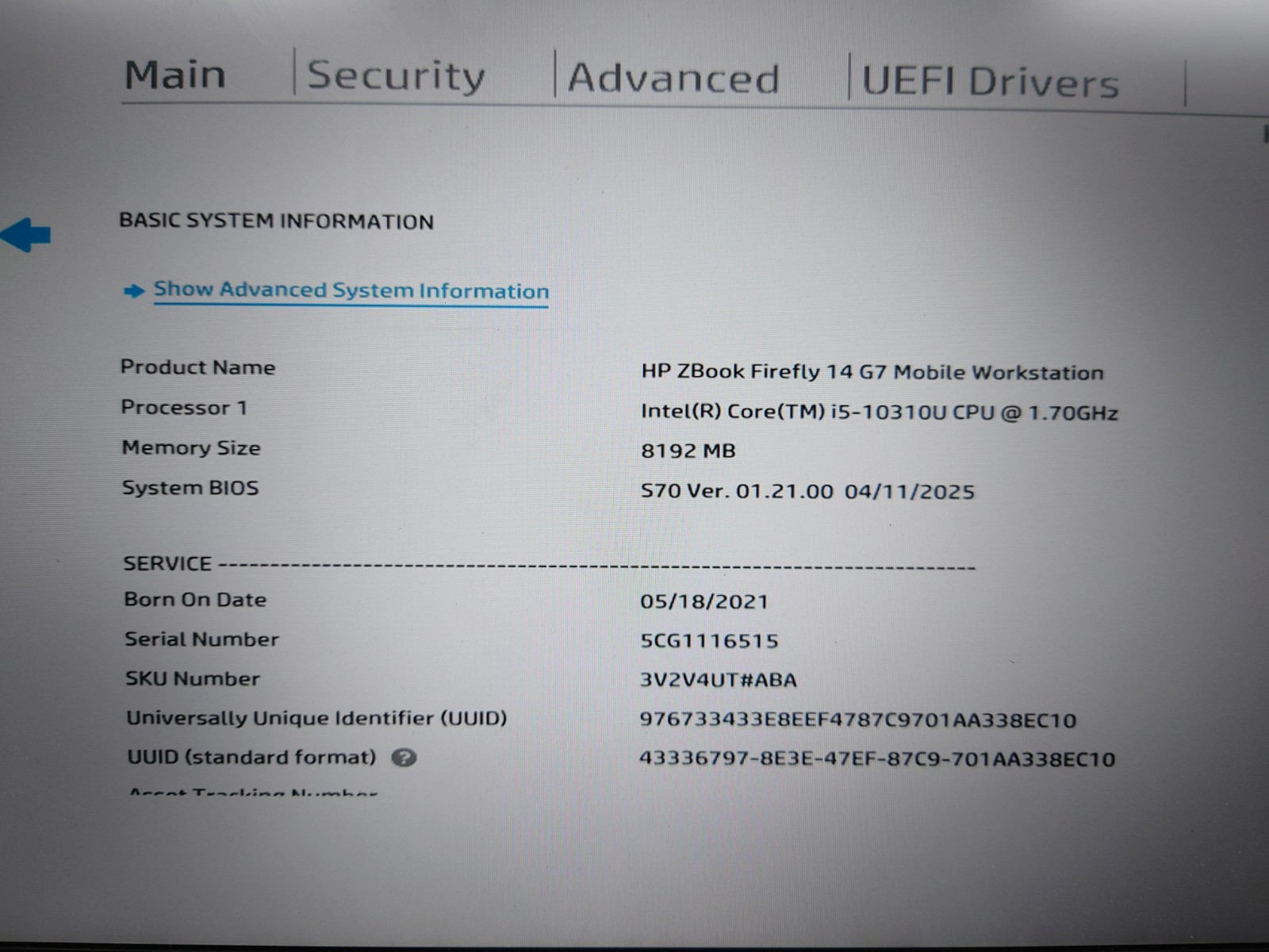 HP ZBook Firefly 14 G7 14″ FHD i5-10310u 8GB RAM 256GB SSD No OS