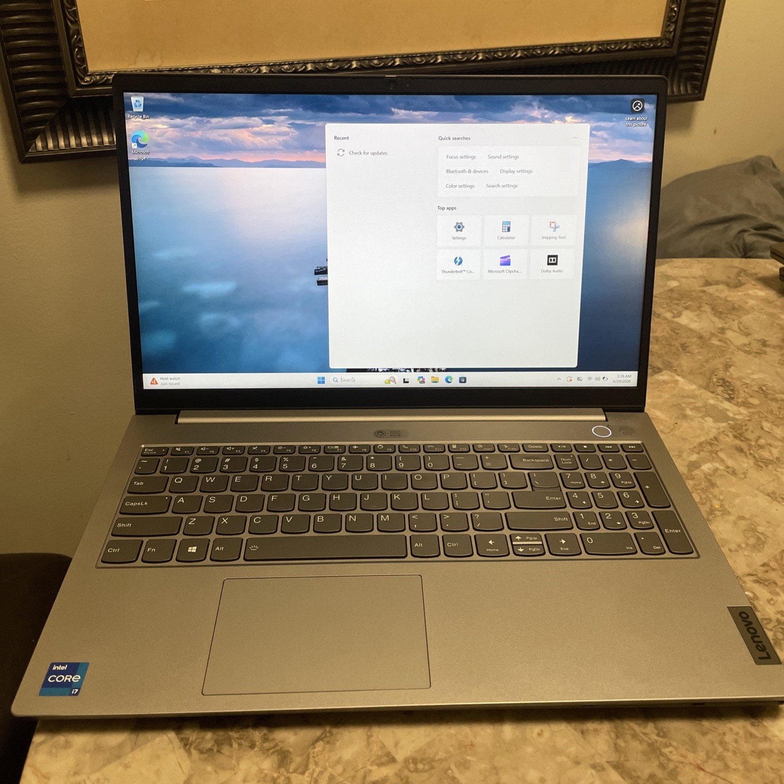 Lenovo Thinkbook 15 G2, Intel Core i7-1165G7 @ 2.8GHz, 8GB RAM,250 SSD/win11