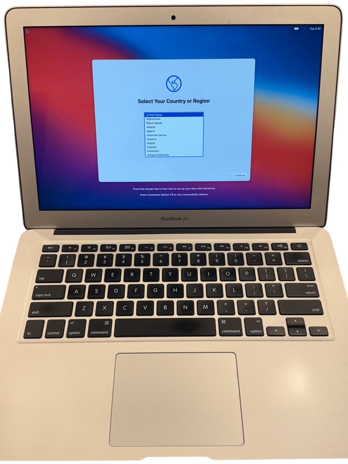 Apple MacBook Air 13″ 2017 A1466 i5 1.8GHz 8GB 128GB SSD Big Sur