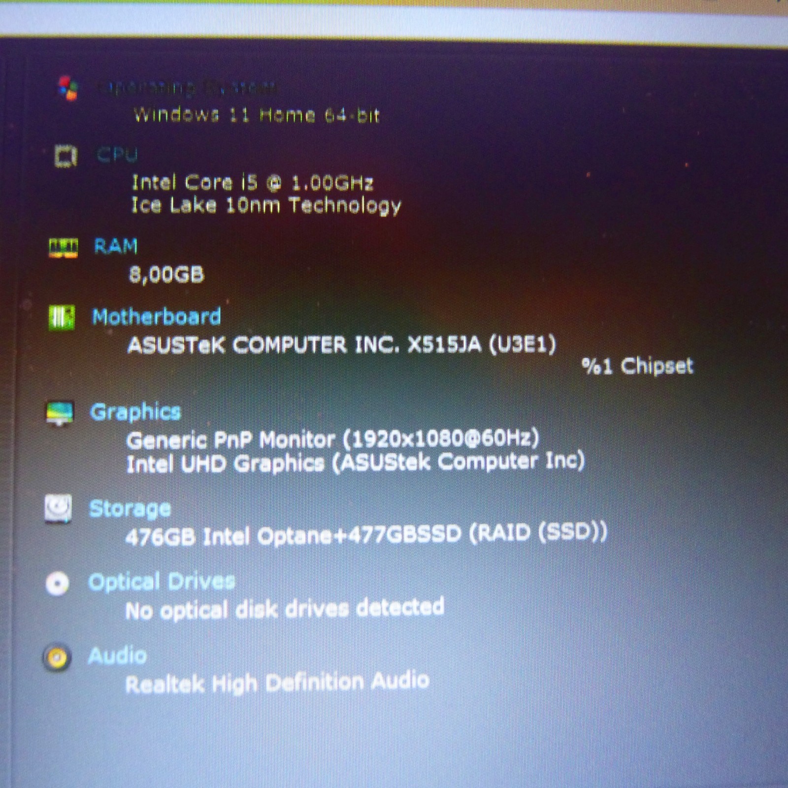 XL LOT Asus R565 VivoBook 15″ FULLHD l SSD Windows 11 l 10GEN Core i5 Intel