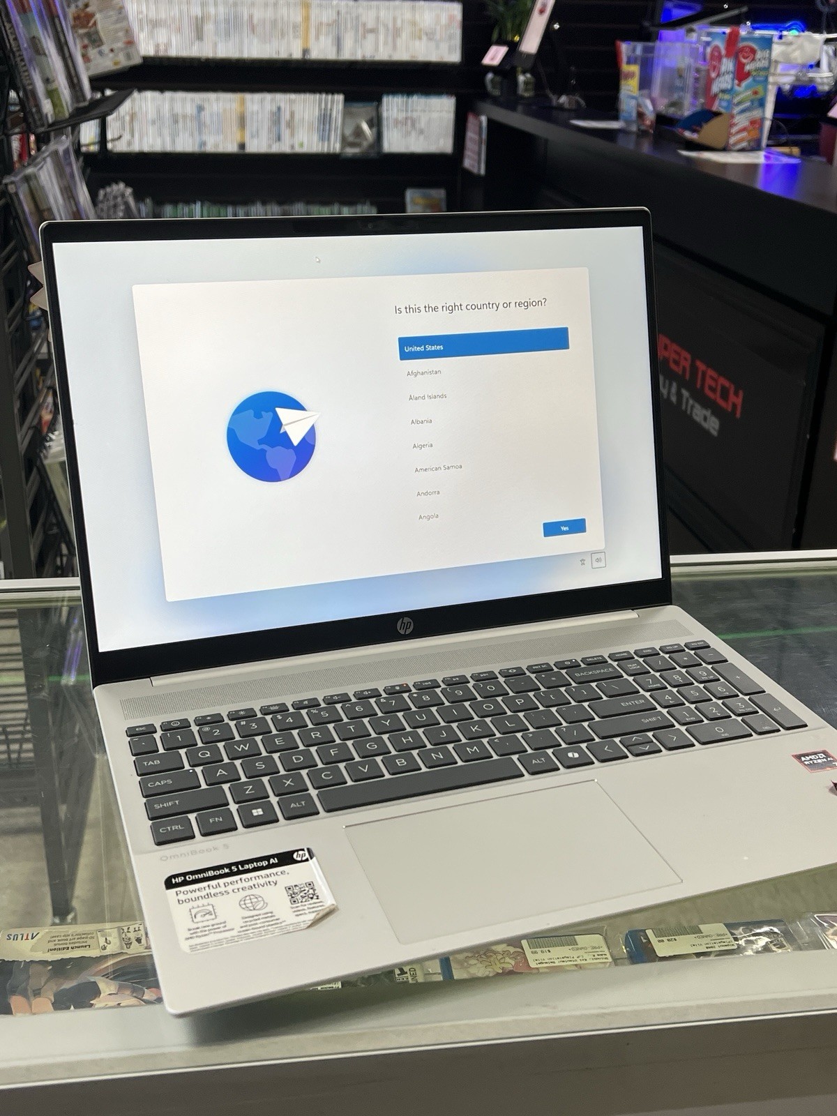 HP OmniBook 5 16” Ryzen 7 AI 16-ag1547nr 16GB RAM 512GB SSD Win11
