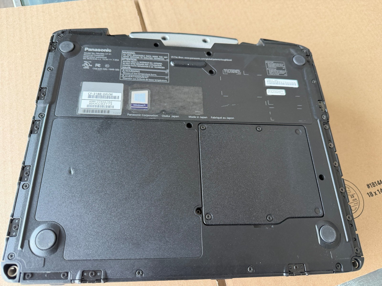 PANASONIC TOUGHBOOK CF-31 MK6 i5-7300U 2.6GHZ/32GB/ 1TB SSD/4G LTE win 11