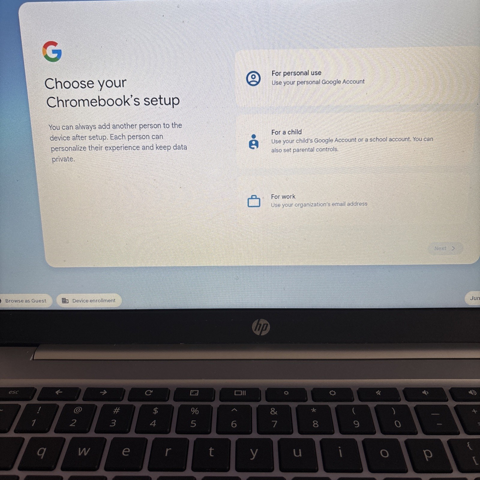 HP 14a-na0031wm 14 inch Chromebook