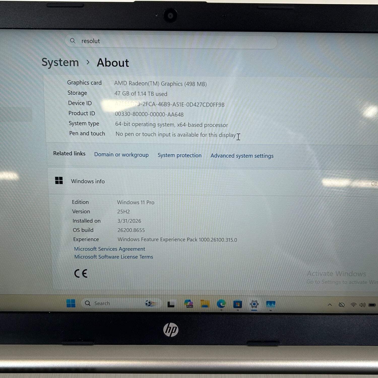 HP Laptop 14-DK1035WM 14″ Ryzen 3 3250U 2.6GHz 4GB RAM 256GB SSD 1TB HDD