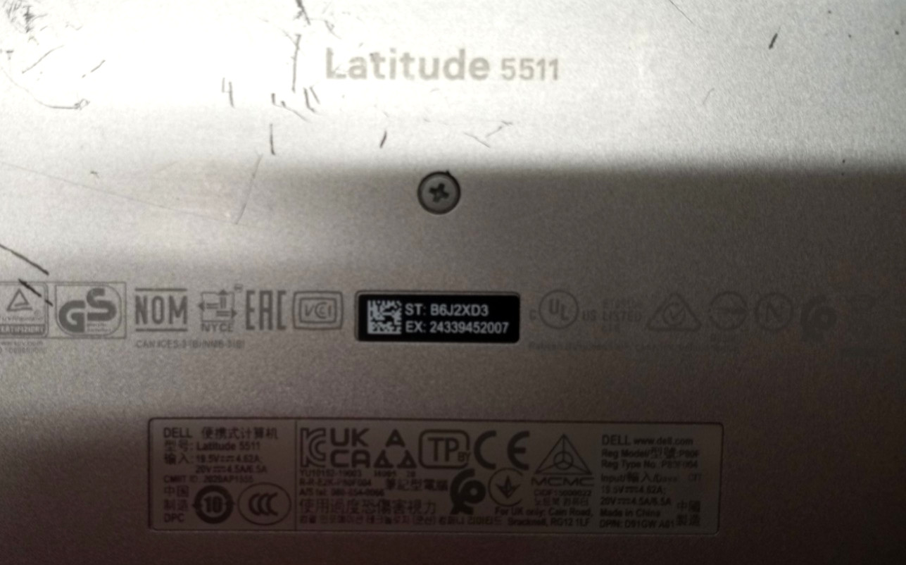 Dell Latitude 5511 15.6″ i5-10400H@2.60GHz 16GB RAM 256GB NVMe Win11Pro MC420*!