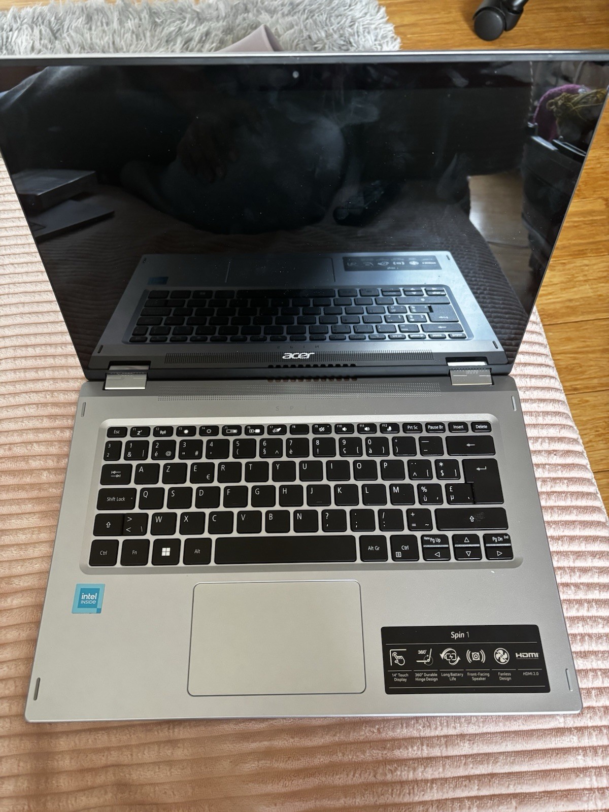 Acer Spin 1 Sp114-31 14 Laptop International Silver AZERTY Keyboard