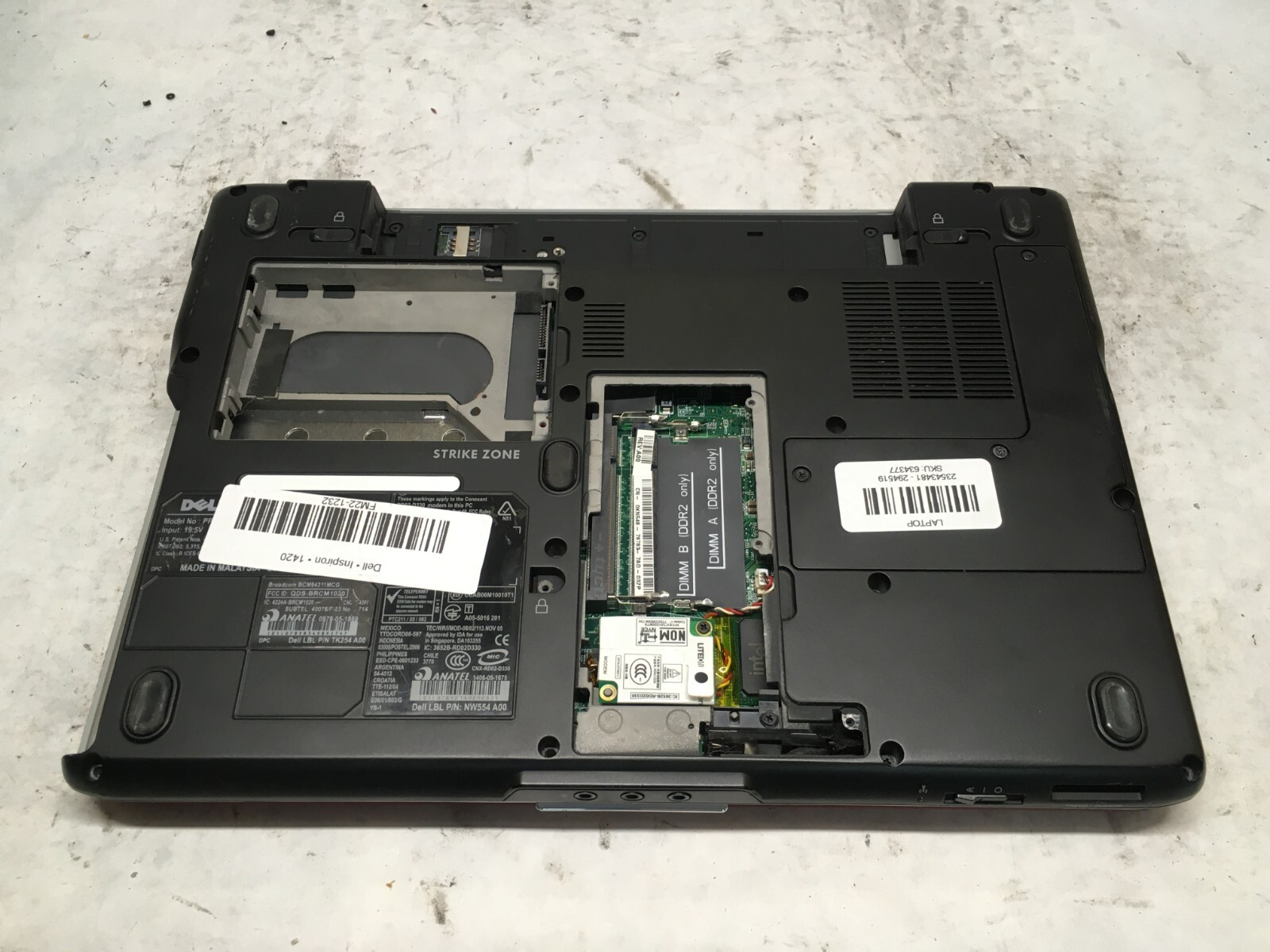 Dell Inspiron 1420 14″ (AS IS) Intel Core 2 Duo @ 1.66 GHz – JZ