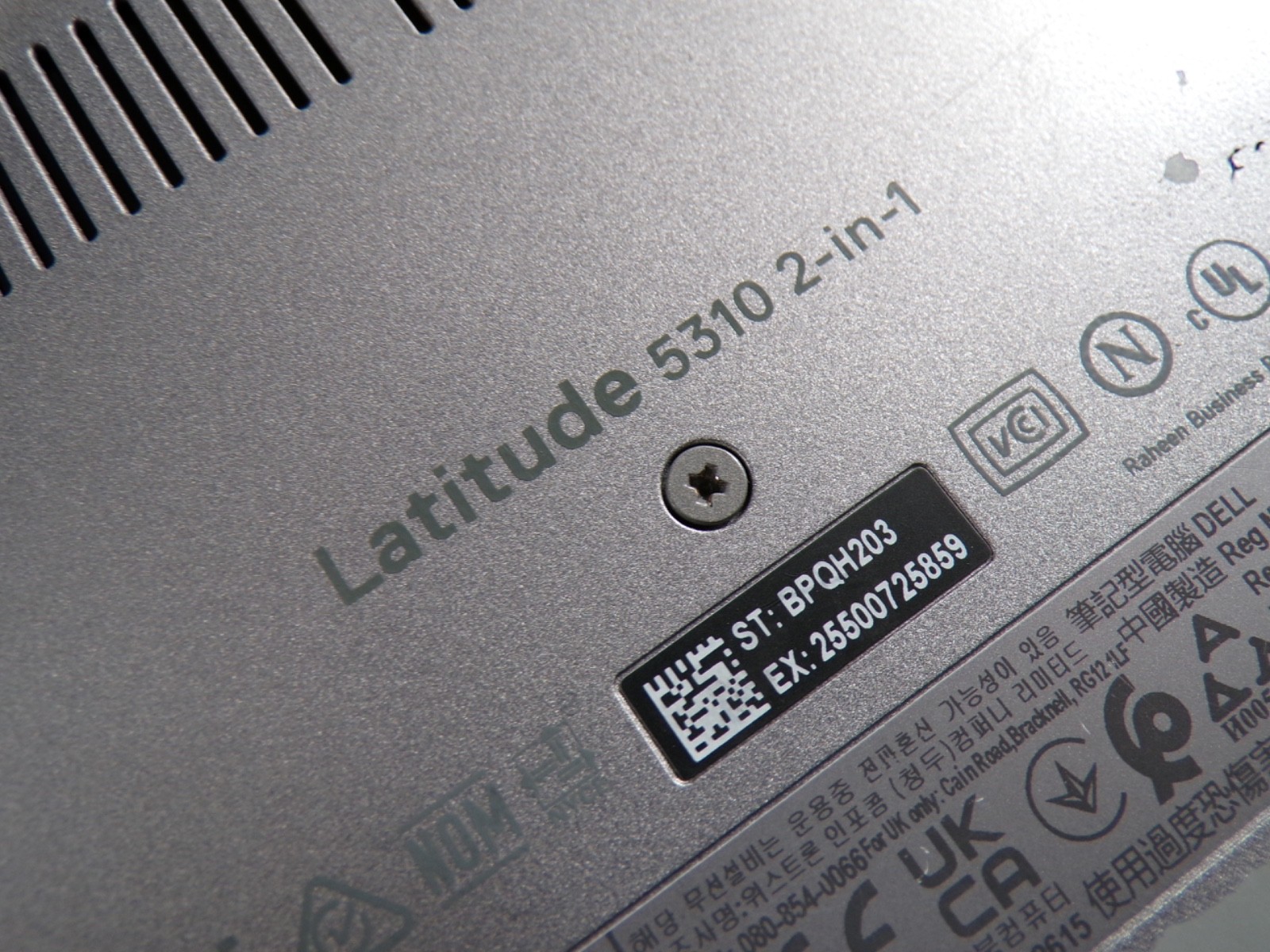DELL LATITUDE 5310 2 IN 1 INTEL CORE i5-10210U 1.60GHZ 16GB RAM **BR0KEN/ NO HD