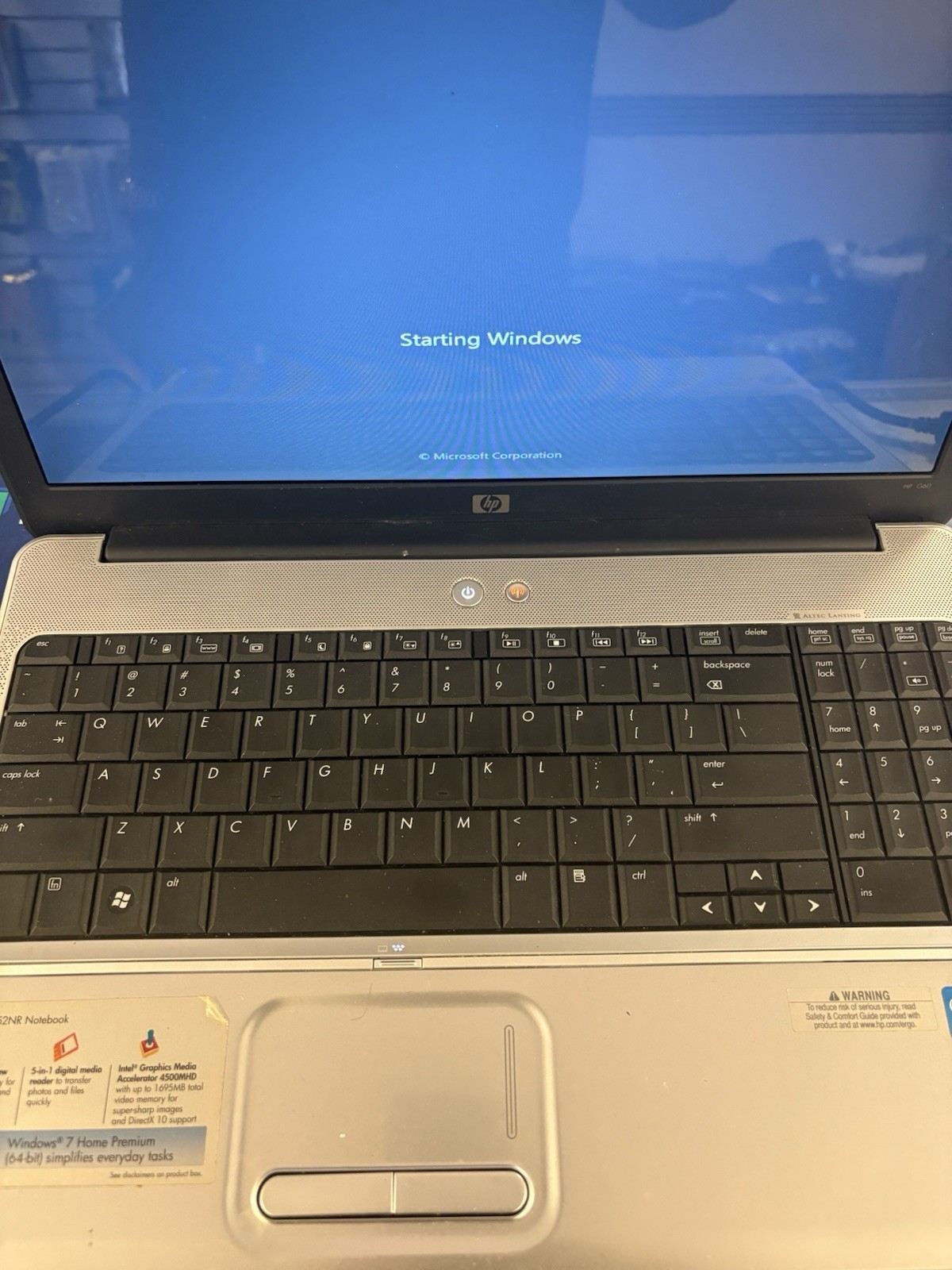 HP G60-552NR Notebook 15″ Laptop Intel Pentium Dual Core-