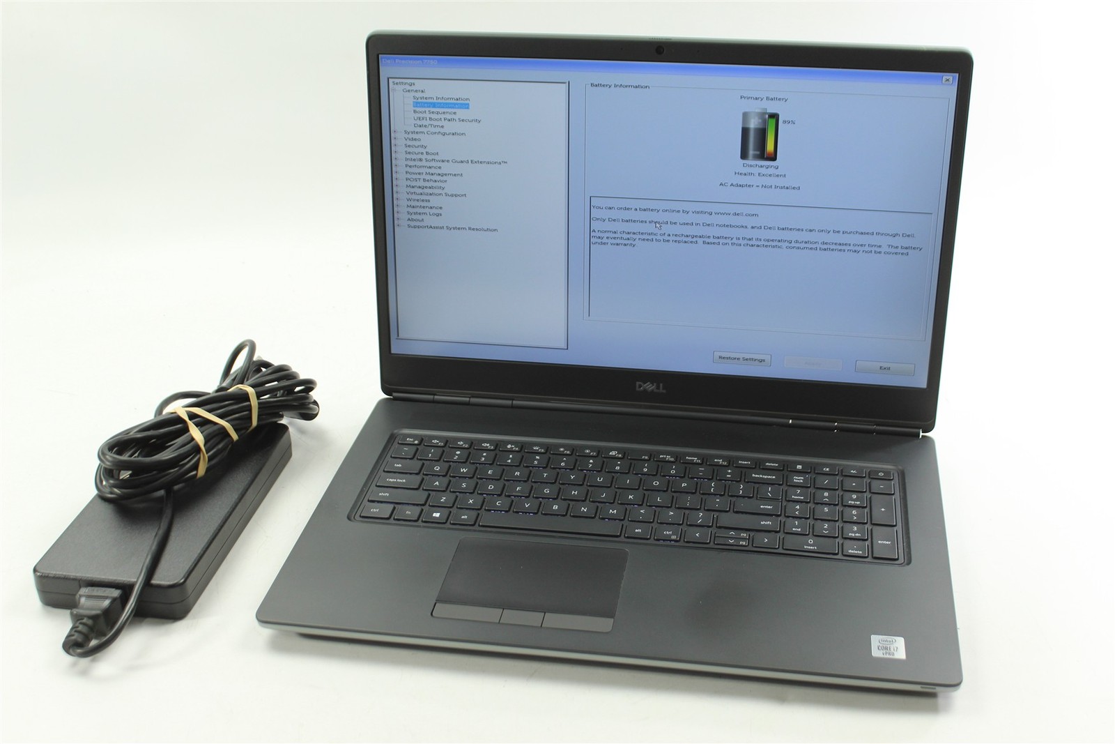 Dell Precision 7750 17.3″ FHD i7-10875H 2.3GHz 512GB SSD 64GB RAM W11P RTX 4000