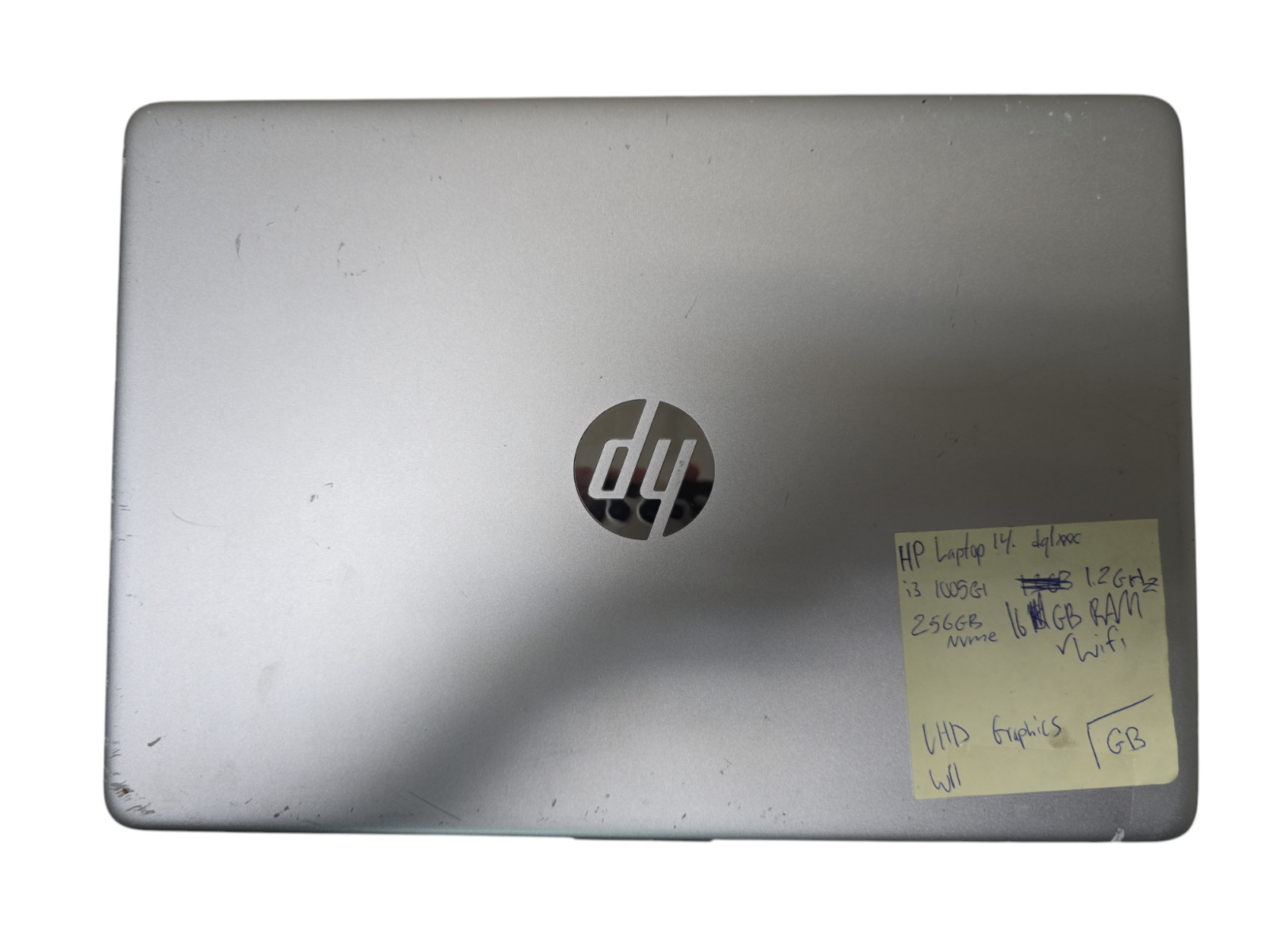 HP 14-DQ1043CL i3-1005G1@1.2GHz 256GB NVMe 16GB Ram Win 11 Tested