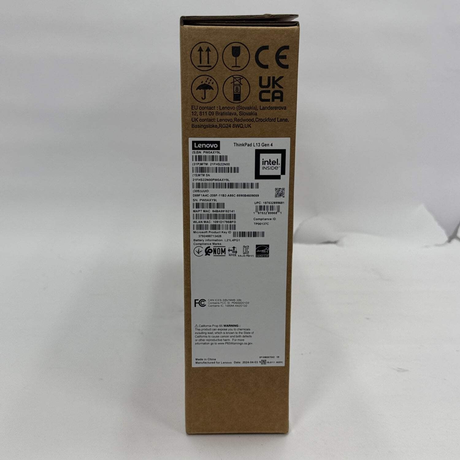 New Lenovo ThinkPad L13 Gen 4 13.3″ i5-1335U 4.6GHz 16GB RAM 256GB SSD