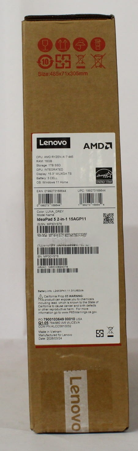 Lenovo IdeaPad 5a 2-in-1 15″ Luna Gray Laptop